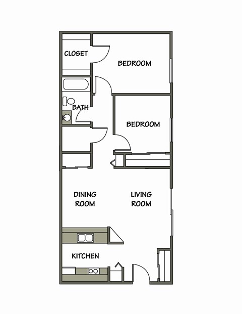 The Jefferson - 2 Bed 1 Bath